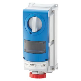 GW66993 32A 5P 380V Switched Socket + 6 Mod IP66